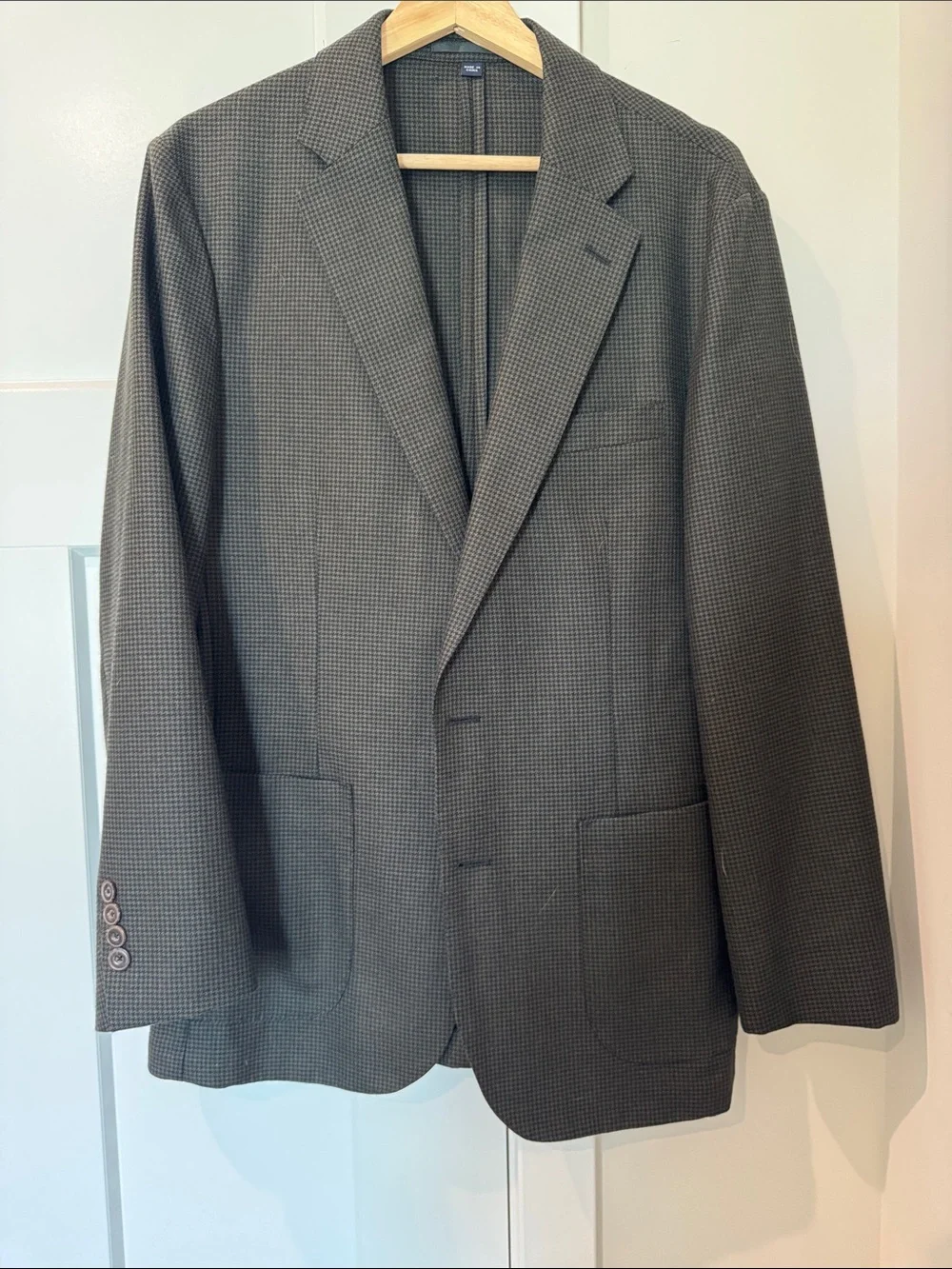 J Crew Men's Checked Blazer - green/black (40R)